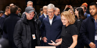 KAWS, Tim Cook, Macbook Air; © Apple