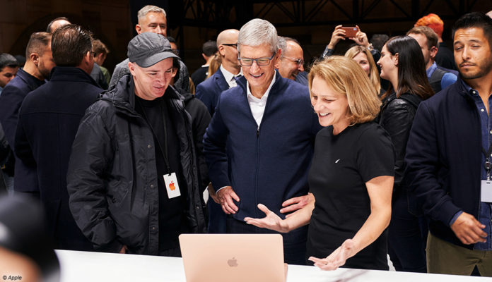 KAWS, Tim Cook, Macbook Air; © Apple