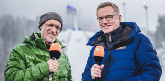 ZDF Wintersport, Toni Innauer, Norbert König; © ZDF/Jürgen Feichter