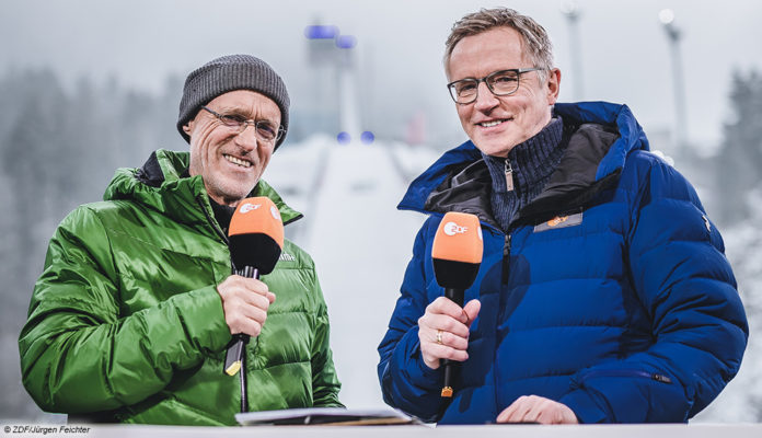 ZDF Wintersport, Toni Innauer, Norbert König; © ZDF/Jürgen Feichter