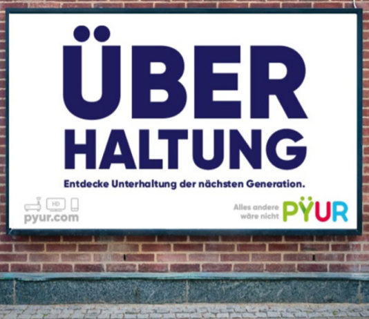 PYUR, Werbetafel; © Tele Columbus