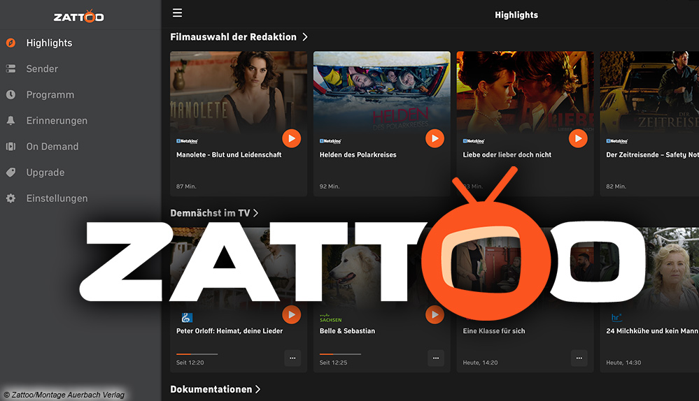 #Zattoo startet linearen Netzkino-Kanal