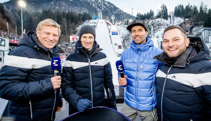 Skispringen Hannawald Schmitt Eurosport; © Eurosport