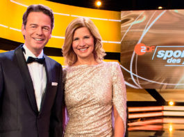Rudi Cerne, Katrin Müller-Hohenstein, ZDF, Sportler des Jahres; © ZDF/Roy Ebner