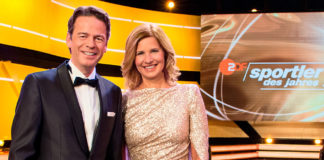 Rudi Cerne, Katrin Müller-Hohenstein, ZDF, Sportler des Jahres; © ZDF/Roy Ebner