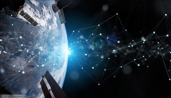 Satelliten-Netzwerk-Erde Erde, Netzwerk, Satelliten; © sdecoret - stock.adobe.com