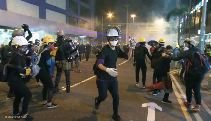 Hongkong, Proteste; © obs/ZDF/Ulf Röller
