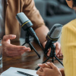 Podcast Aufnahme, Radio, Mikrofon