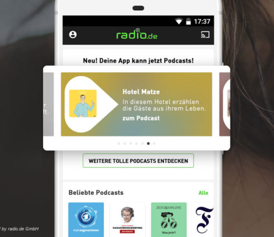 radio.de app, podcast