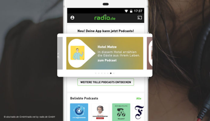 radio.de app, podcast