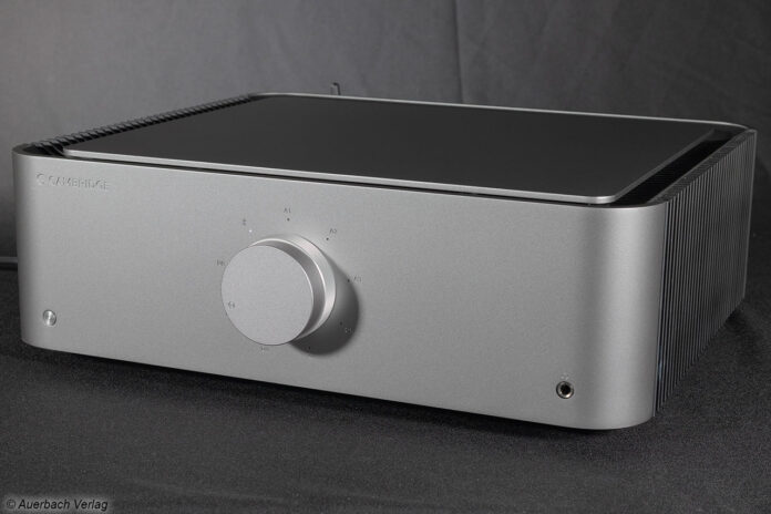 Cambridge Audio Edge A Stereovollverstärker Verstärker Integrated Amp Test Review News Front Panel Vorn Ansicht Silber Silver