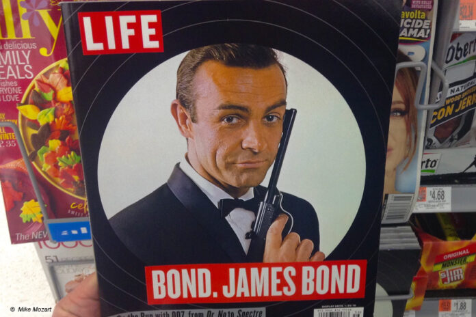 Der kürzlich verstorbene Leinwandstar Sean Connery als James Bond.