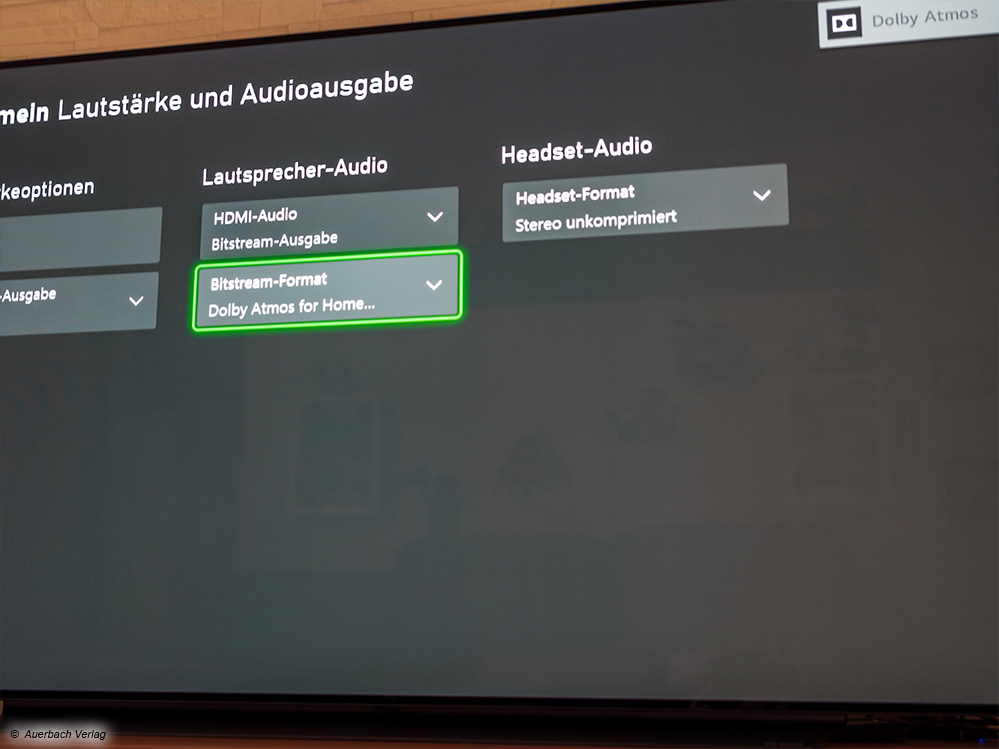 Ein Blick in die Audio-Einstellungen der Xbox Series X