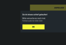 DAZN-Login: Fehlercode 50-000-500