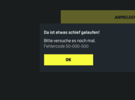 DAZN-Login: Fehlercode 50-000-500