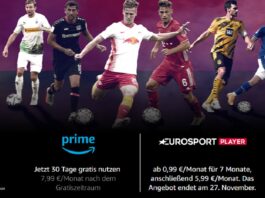 Die Bundesliga auf dem Eurosport Player Channel bei Amazon Prime Video