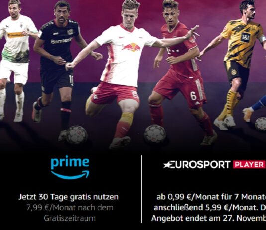 Die Bundesliga auf dem Eurosport Player Channel bei Amazon Prime Video