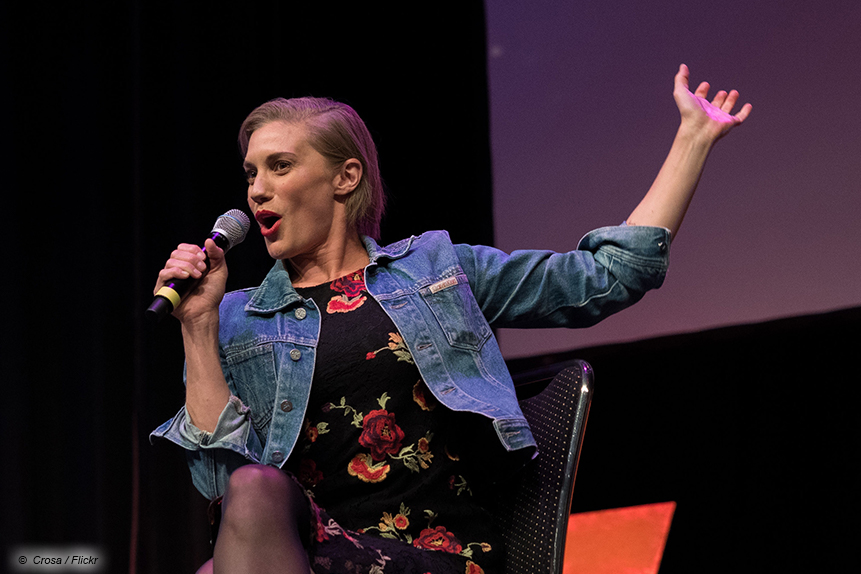 Katee Sackhoff bei der SciFi-Messe FedCon in Bonn: Hier noch mit der charakteristischen Starbuck-Frisur aus "Battlestar Galactica"