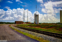 Raketenstartplatz des Raumfahrtzentrum Guayana bei Kourou