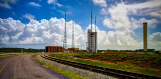 Raketenstartplatz des Raumfahrtzentrum Guayana bei Kourou