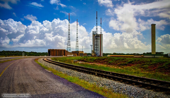 Raketenstartplatz des Raumfahrtzentrum Guayana bei Kourou