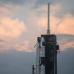 Das SpaceX-Raumschiff "Crew Dragon" am Launchpad der NASA in Cape Canaveral, Florida