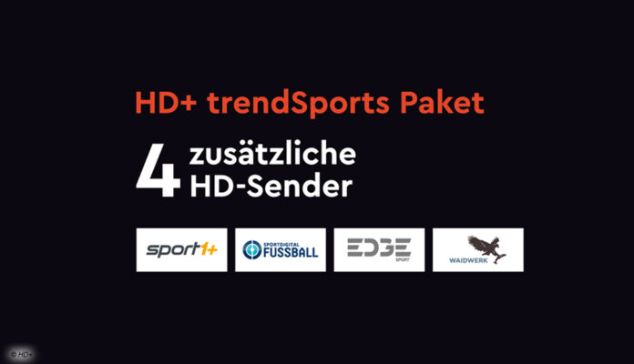 trendSports bei HD Plus umfasst Sport1+, Sportdigital Fussball, edgeSports und Waidwerk