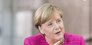 Bundeskanzlerin Angela Merkel im ZDF-Interview beim "heute journal"