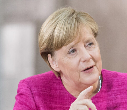 Bundeskanzlerin Angela Merkel im ZDF-Interview beim "heute journal"