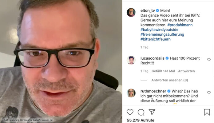 Elton stellt sich auf Instagram hinter Jörg Dahlmann