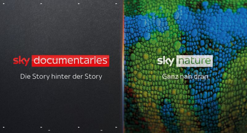 Die Logos der Sender Sky Nature und Sky Documentaries