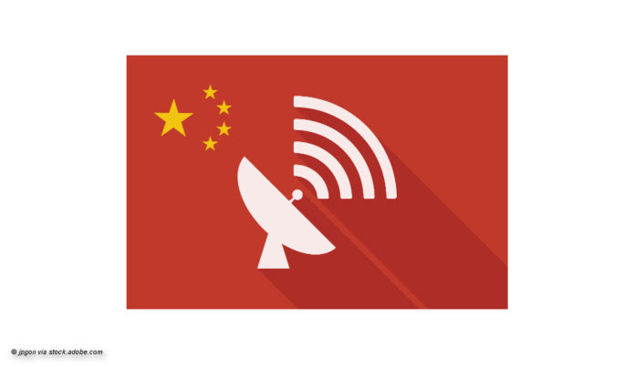 China Antenne auf Flagge © jpgon via stock.adobe.com