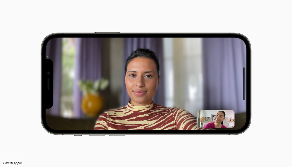 FaceTime mit Portrait-Modus im neuen Apple iOS 15 für das iPhone
