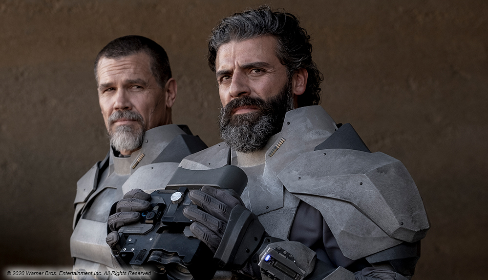 Gurney Halleck (Josh Brolin) und Fürst Leto (Oscar Isaac) in "Dune"