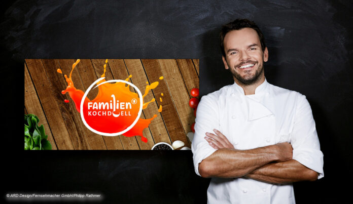 df-familien-kochduell-henssler Steffen Henssler präsentiert das "Familien Kochduell"; © ARD Design/Fernsehmacher GmbH/Philipp Rathmer