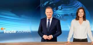 Christian Sievers und Hanna Zimmermann "heute-journal" © ZDF/K. Weddig/J. Kay/D.Staudt