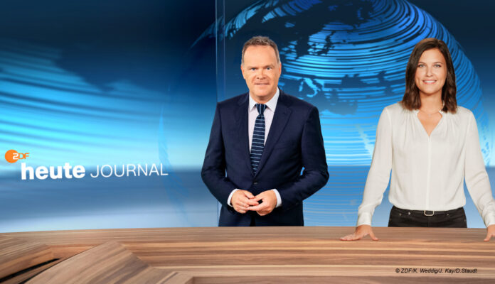 Christian Sievers und Hanna Zimmermann "heute-journal" © ZDF/K. Weddig/J. Kay/D.Staudt