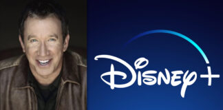 Tim Allen neben Disney+ Logo