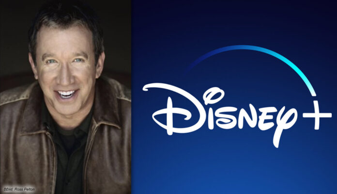 Tim Allen neben Disney+ Logo