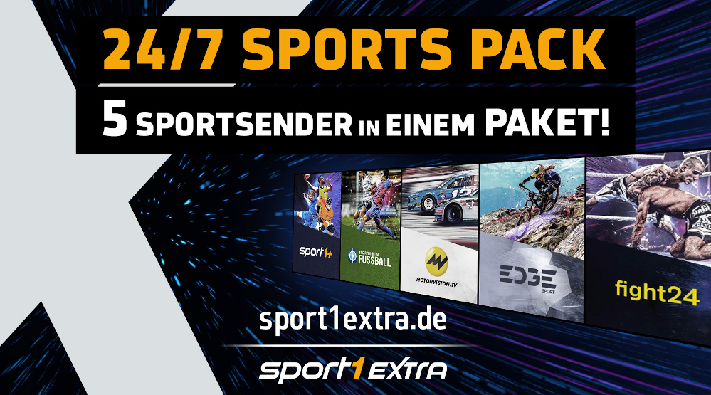 Grafik zum 24/7 Sports Pack auf Sport1 Extra