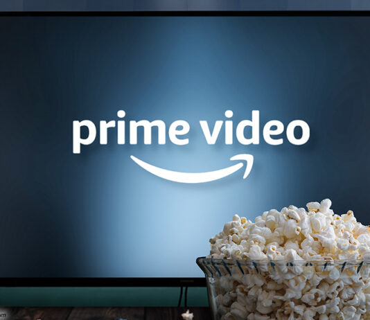 Fernseher, Amazon Prime Video, Popcorn