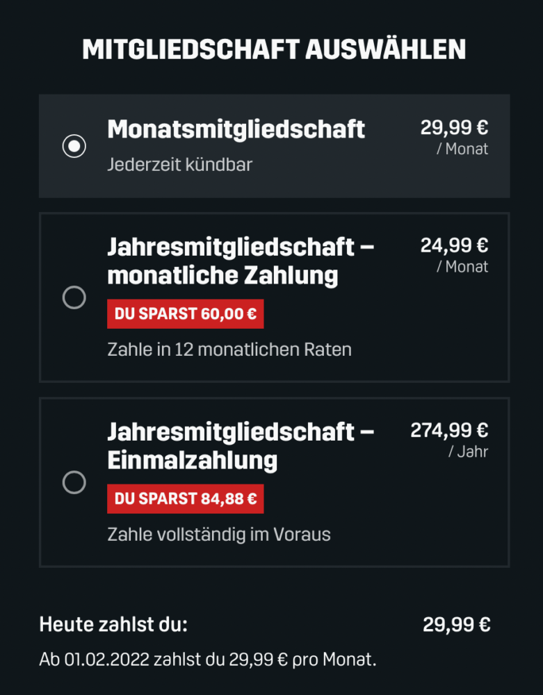 DAZN Abo Preise, doppelter Preis, Abonnement, Gebühren