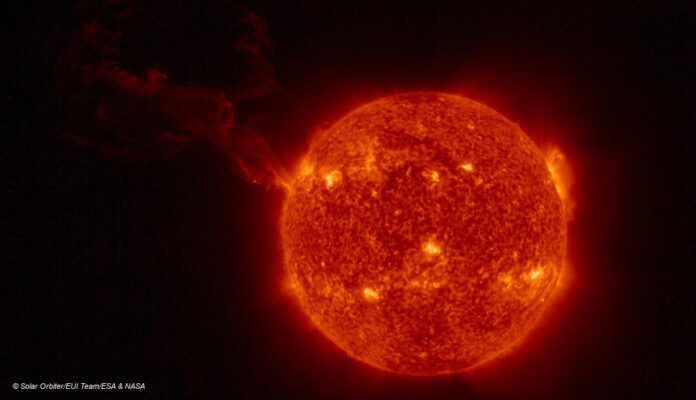 Sonneneruption, aufgenommen von Solar Orbiter