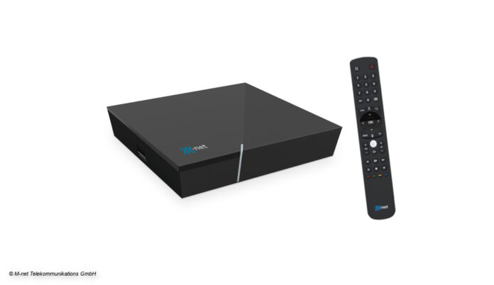 M-net 4K-Set-Top-Box mit Fernbedienung