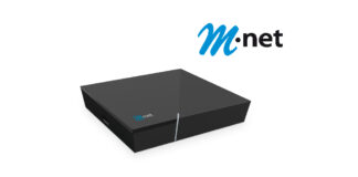 M-net TVplus 4K-Set-Top-Box und Logo