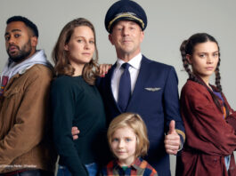 Heino Ferch samt Film-Familie aus "Nie zu spät"