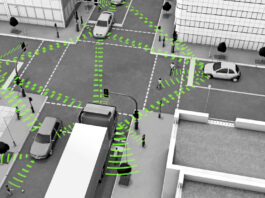 Animation vernetzter Verkehrteilnehmer - Daten-Austausch