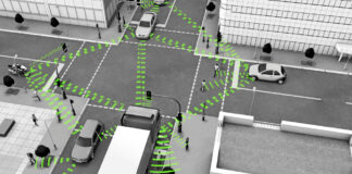 Animation vernetzter Verkehrteilnehmer - Daten-Austausch