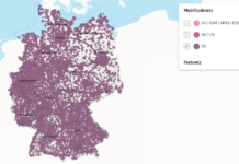 5G Ausbau Telekom die Netzabdeckung als Karte