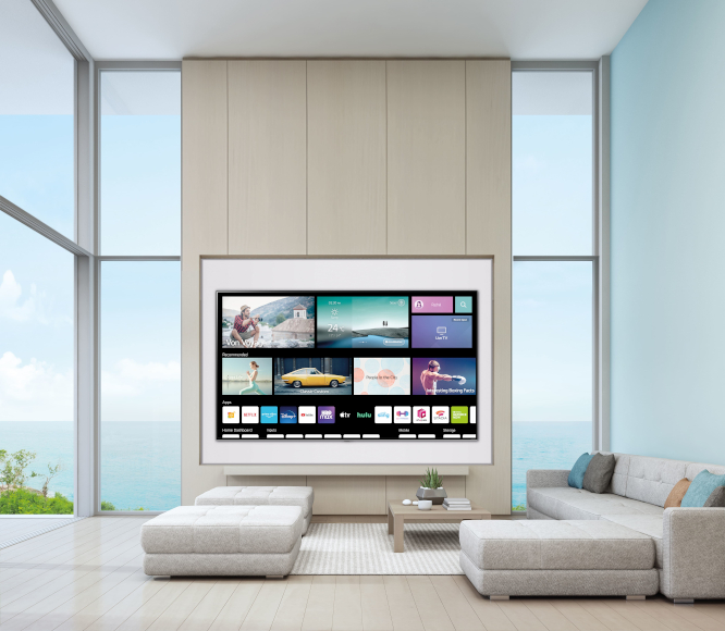 LG WebOS auf Fernseher im Lifestyle-Ambiente